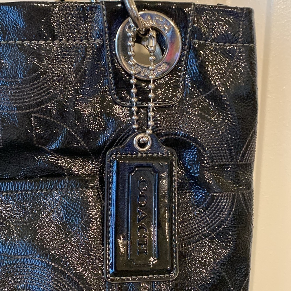Coach Black Monogrammed Tote Bag in Like New Condition - Picture 4 of 11